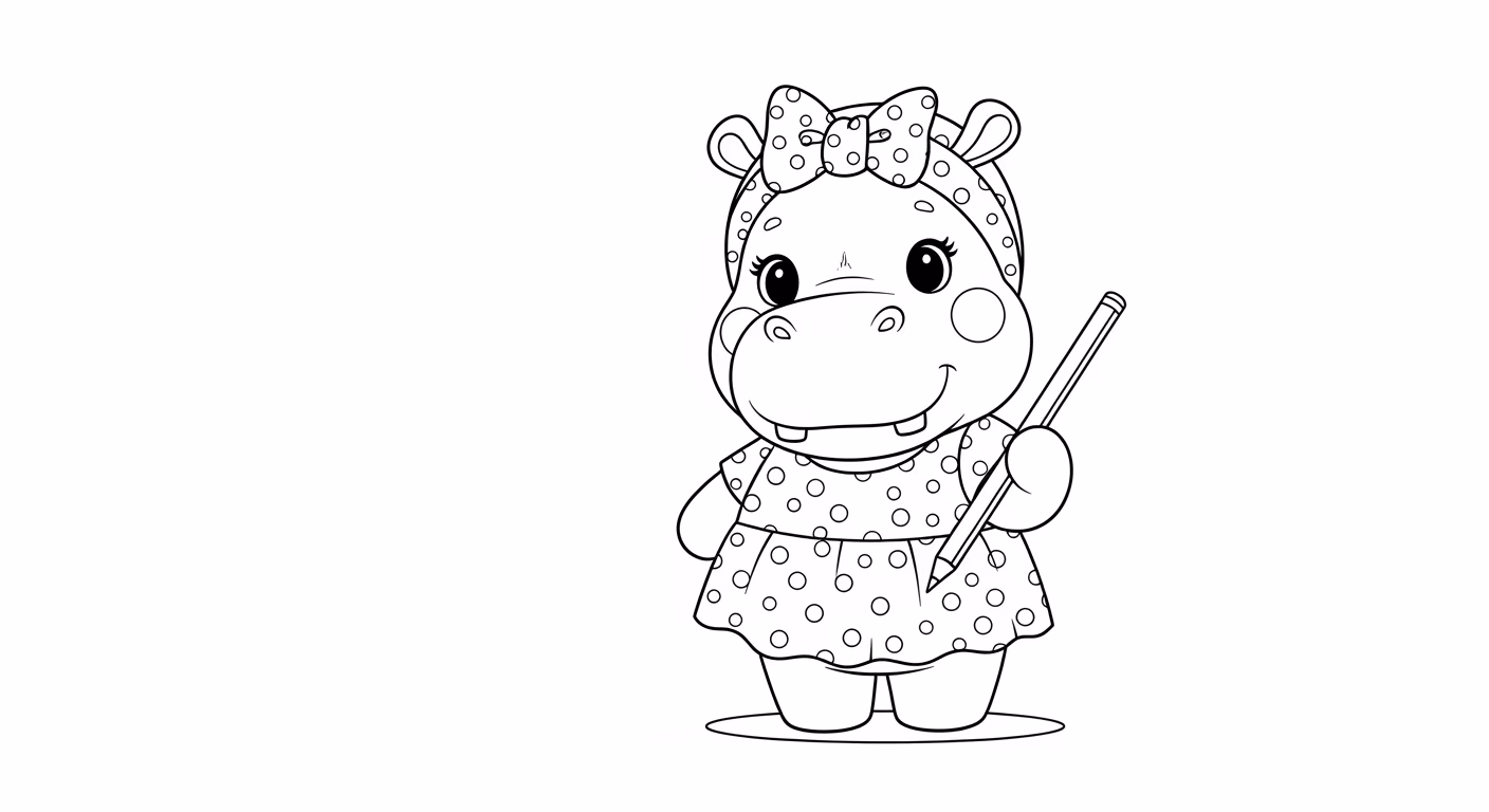 Hipopotamo para colorir — desenho para imprimir