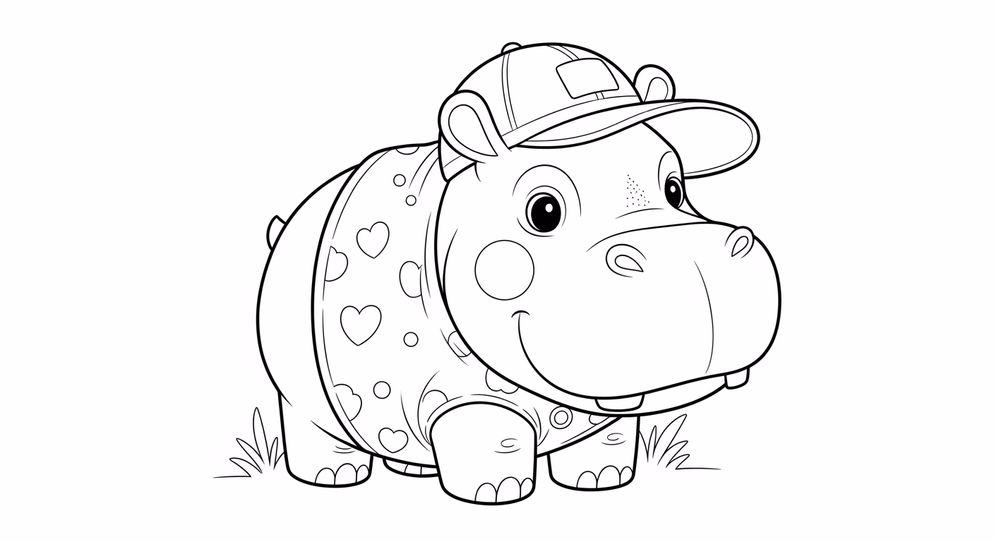 Hipopotamo para colorir — desenho para imprimir