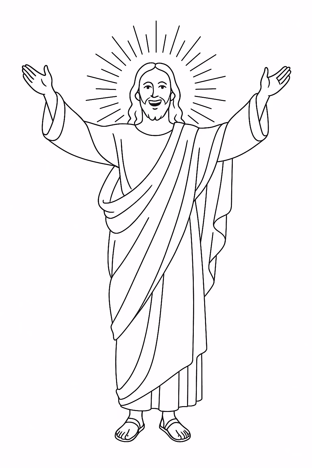 Jesus ressurreicao para colorir — desenho para imprimir
