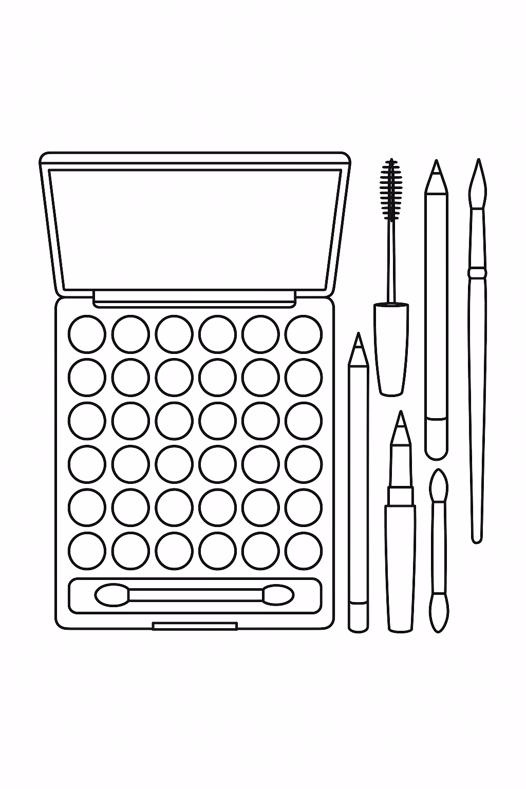 Kit olhos min para colorir — desenho para imprimir