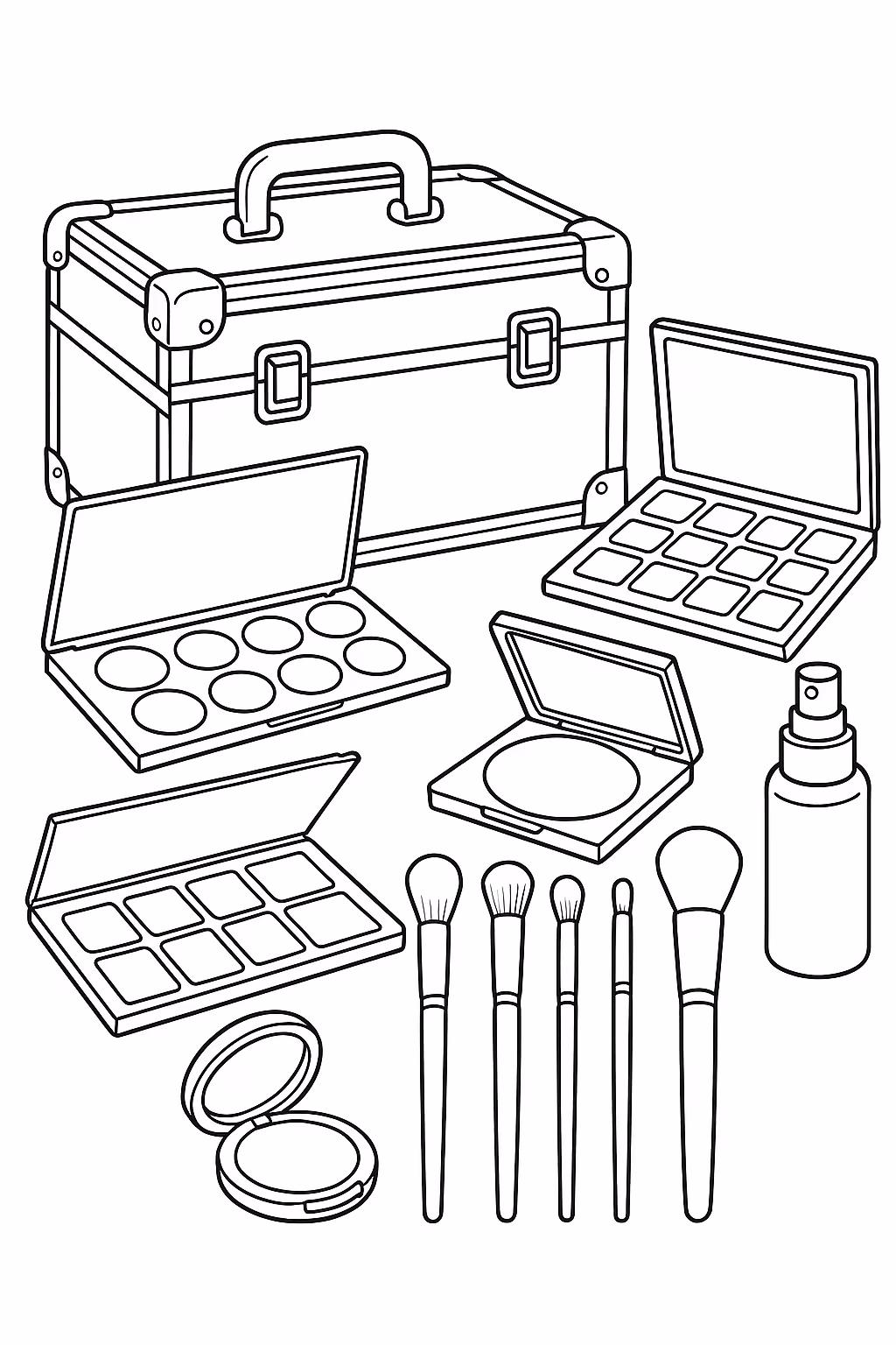 Kit profissional min para colorir — desenho para imprimir