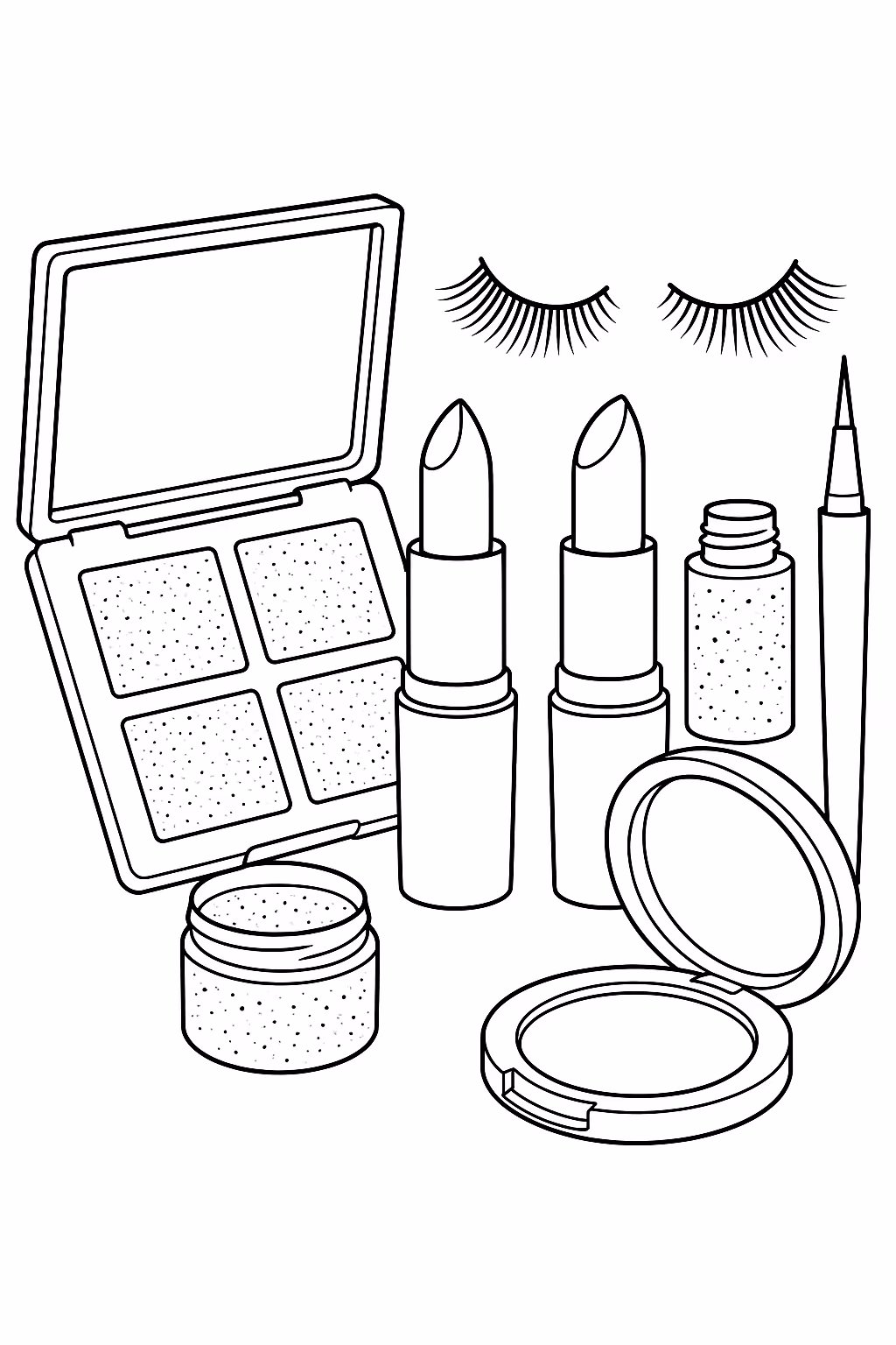 Kit festa min para colorir — desenho para imprimir