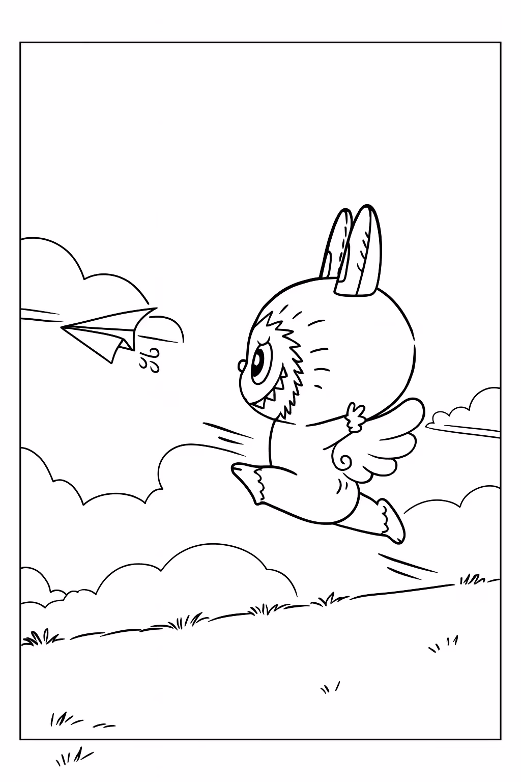 Labubu para colorir — desenho para imprimir