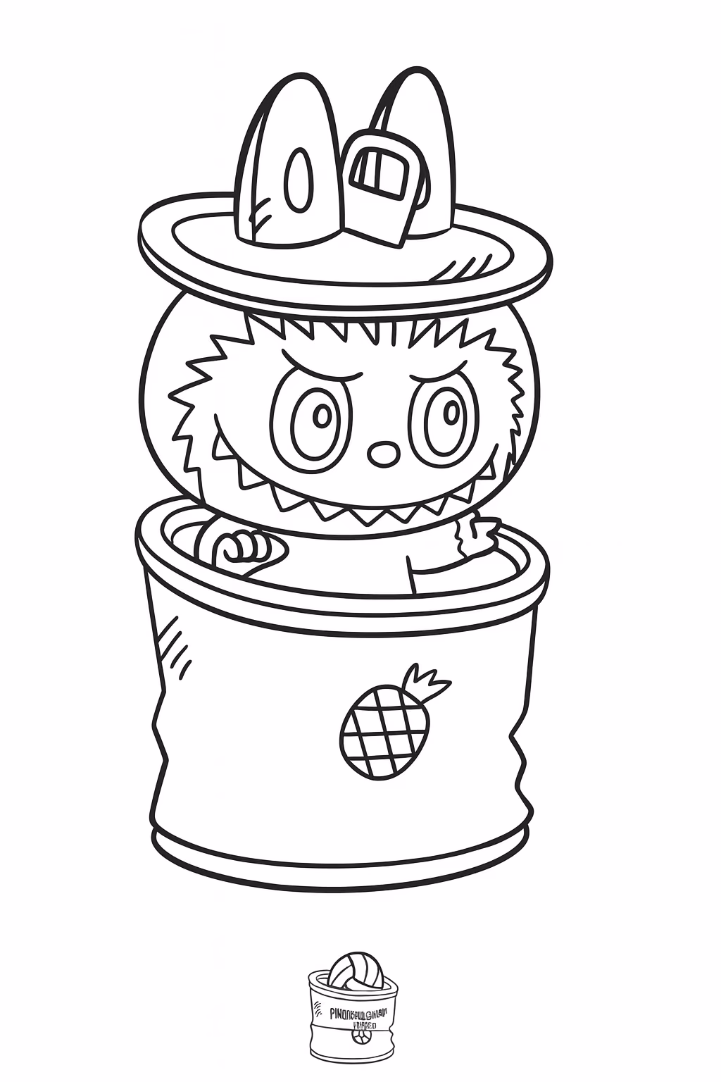 Labubu para colorir — desenho para imprimir