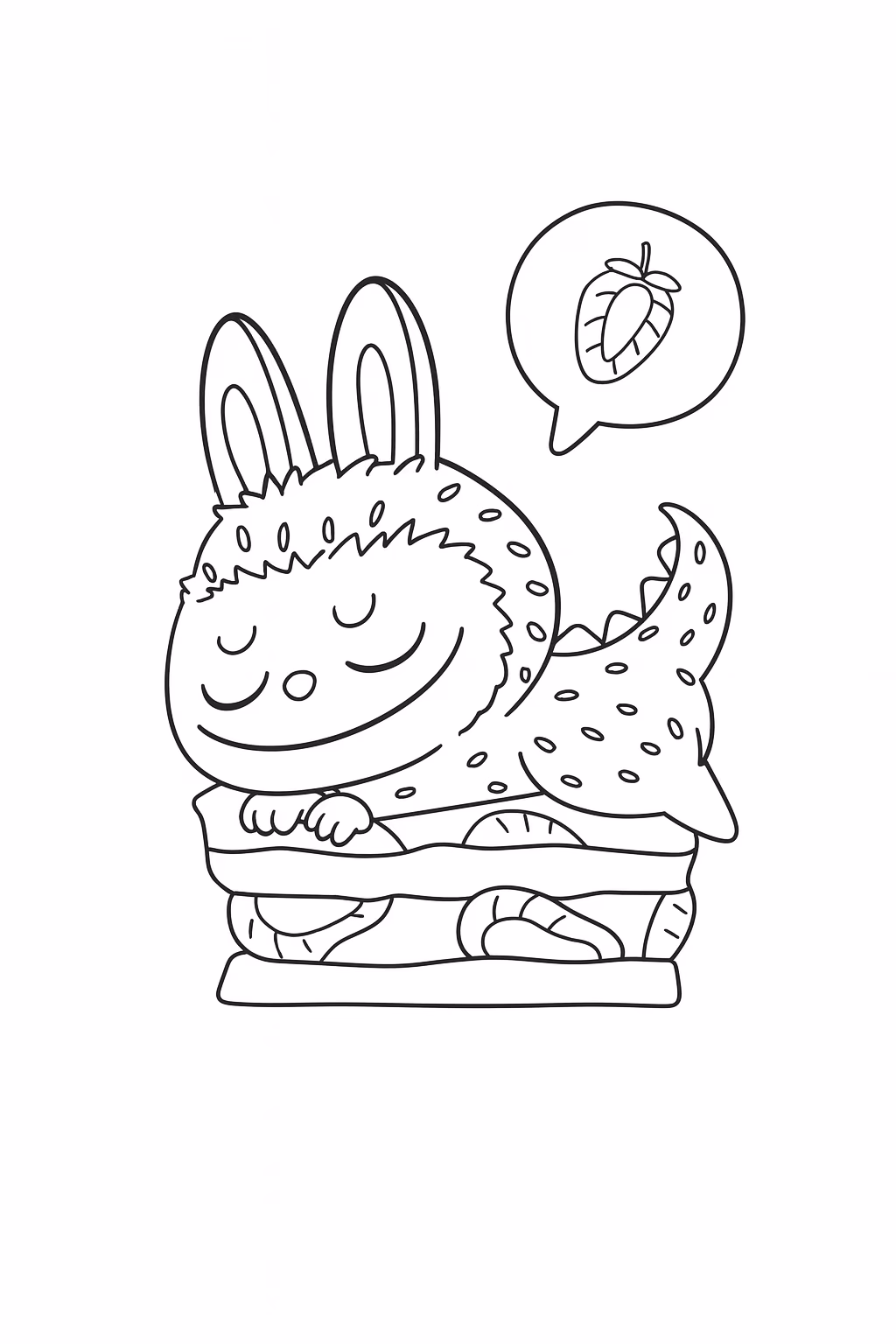Labubu para colorir — desenho para imprimir