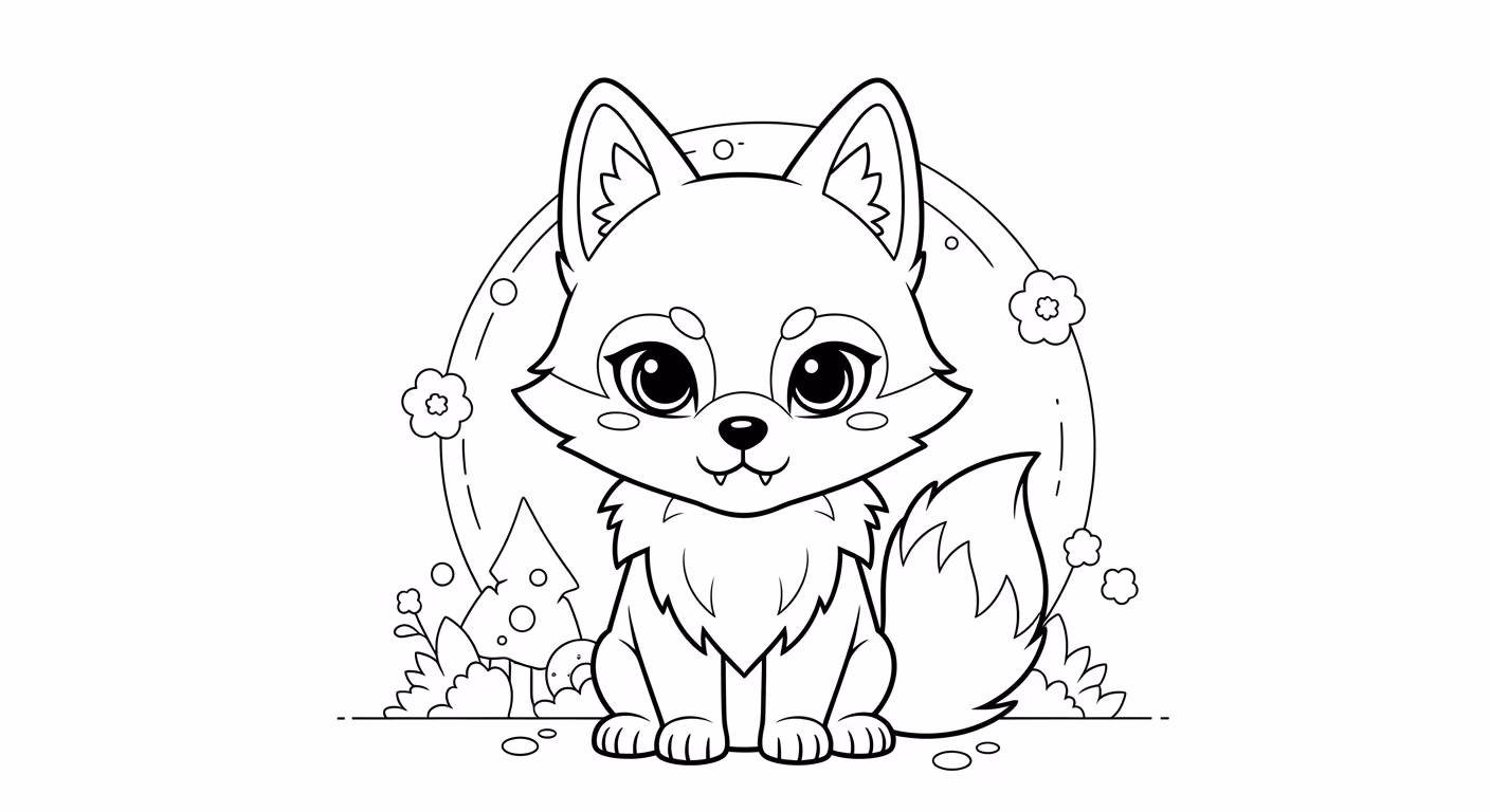 Lobo para colorir — desenho para imprimir