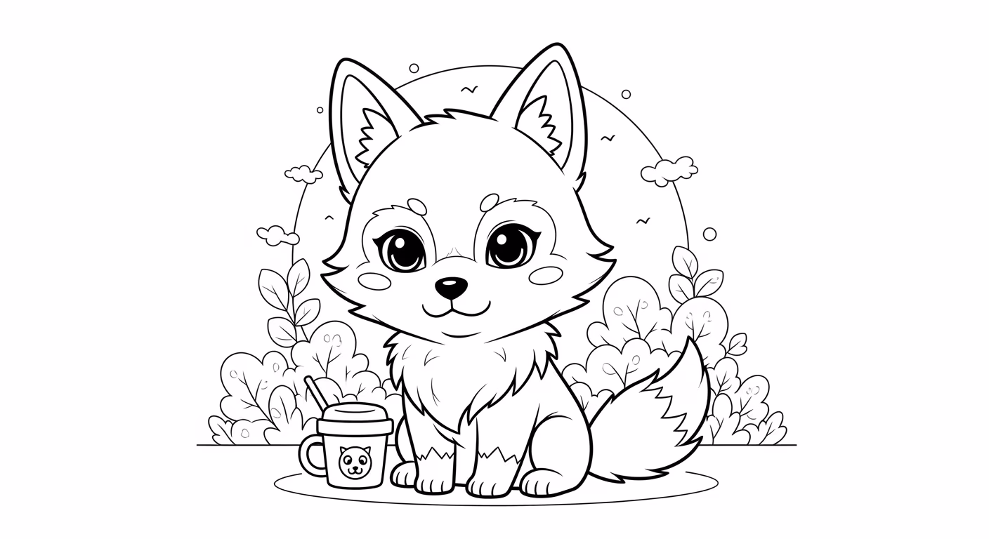 Lobo para colorir — desenho para imprimir