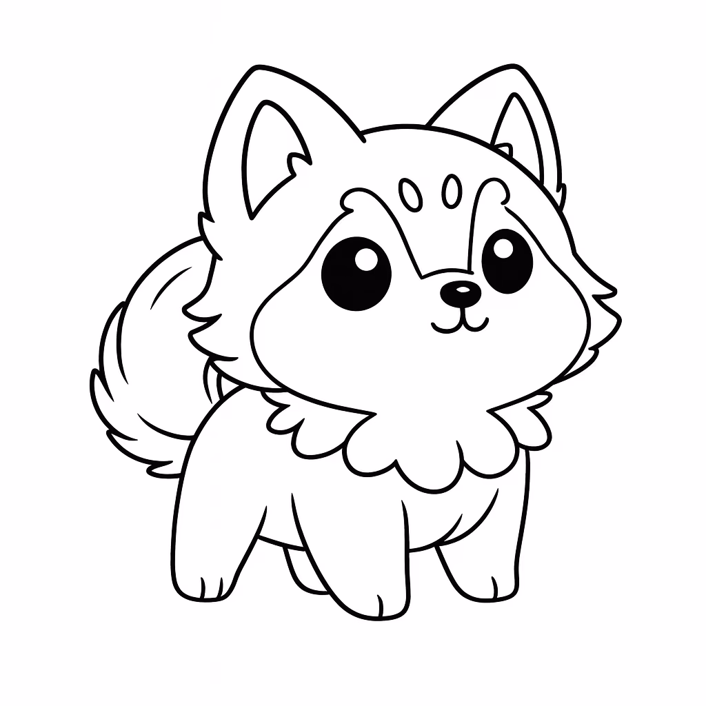 Lobo para colorir — desenho para imprimir