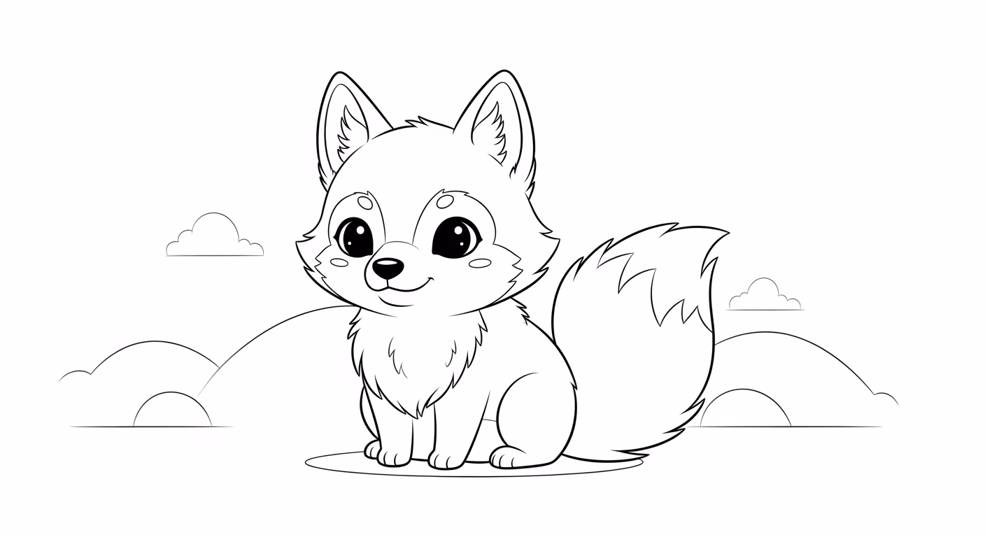Lobo para colorir — desenho para imprimir