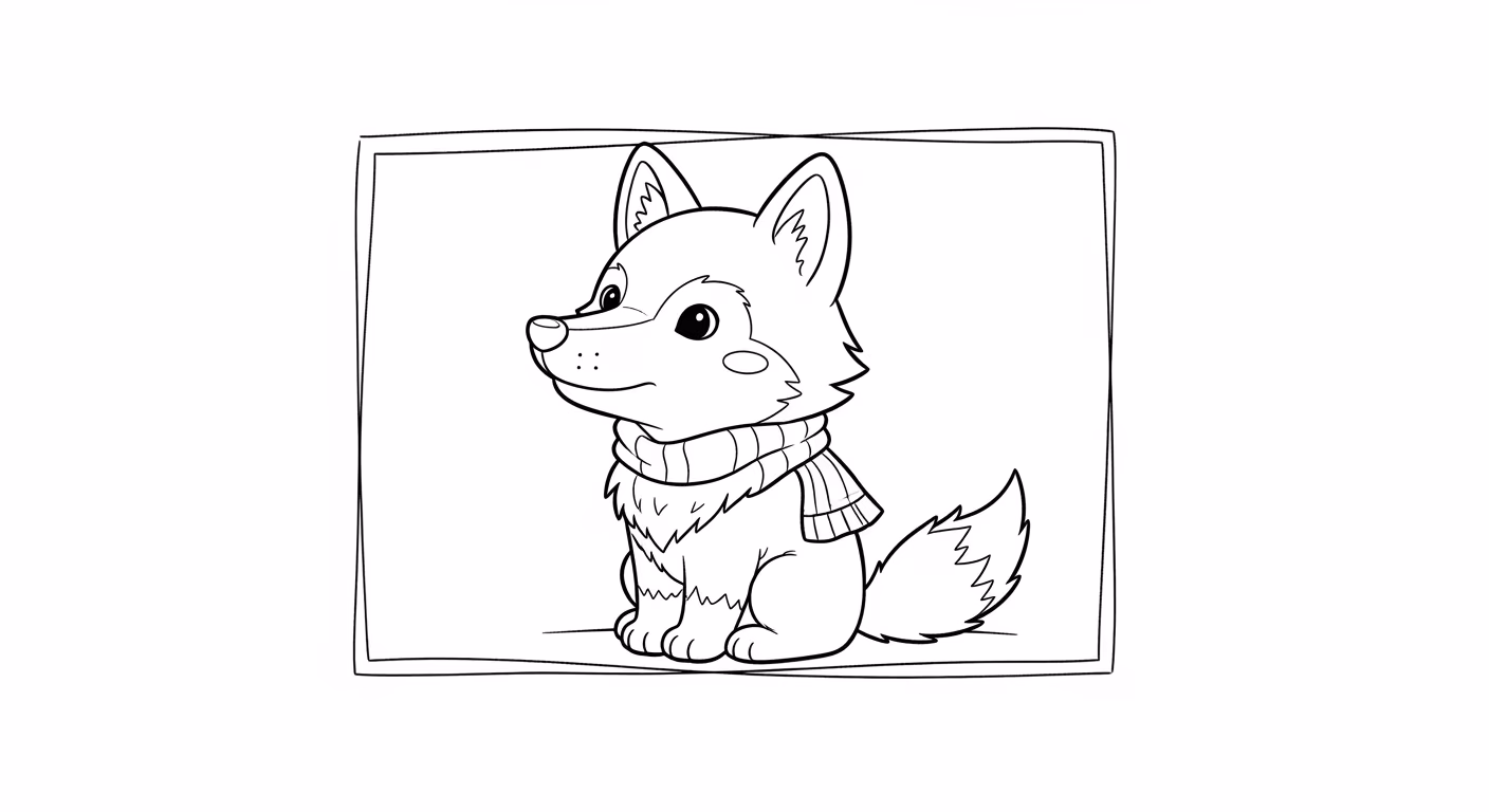 Lobo para colorir — desenho para imprimir
