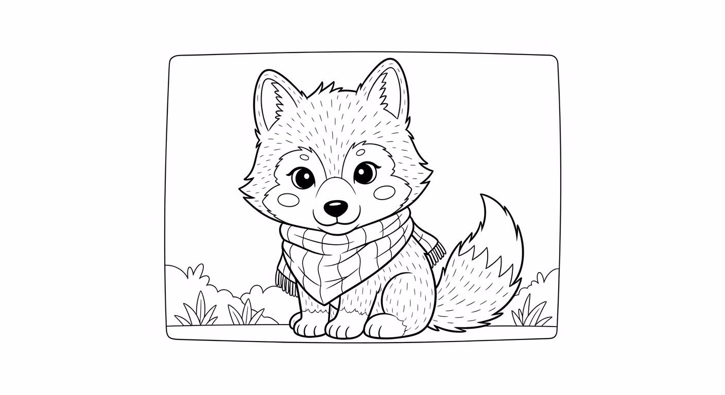 Lobo para colorir — desenho para imprimir