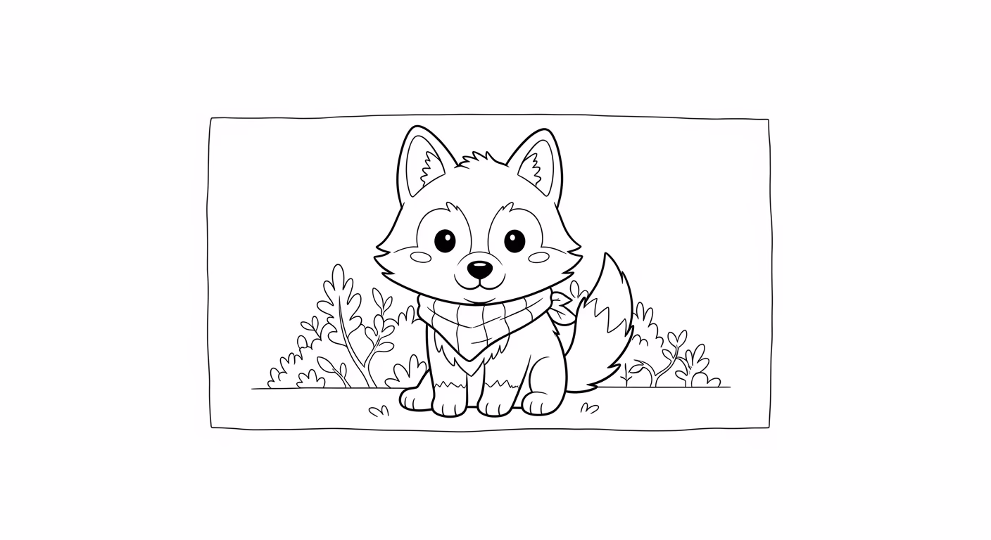 Lobo para colorir — desenho para imprimir