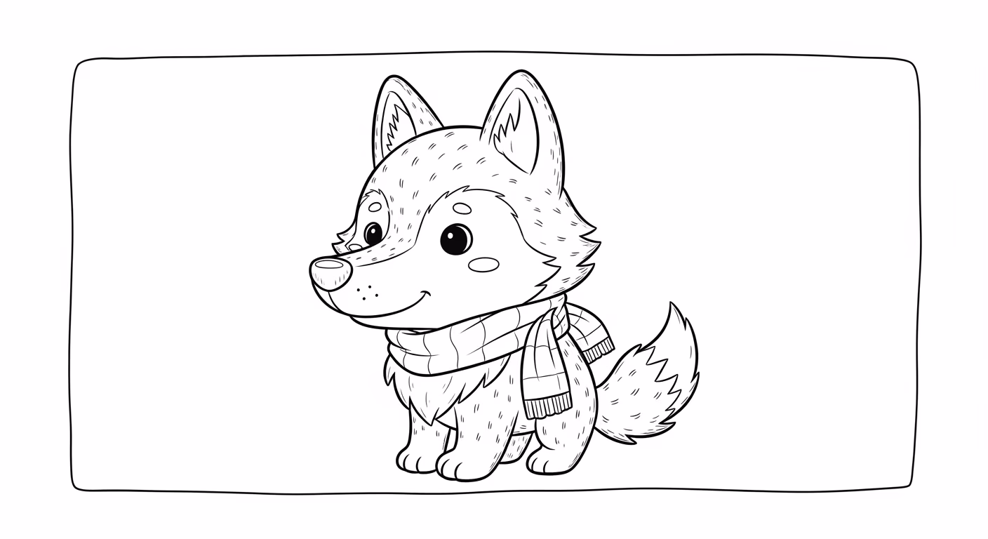 Lobo para colorir — desenho para imprimir