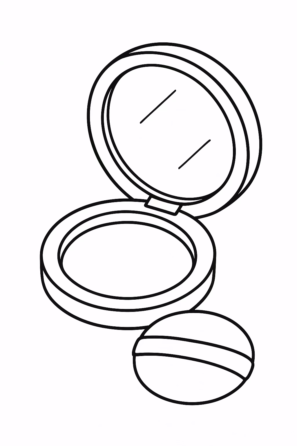 Maquiagem para colorir — desenho para imprimir