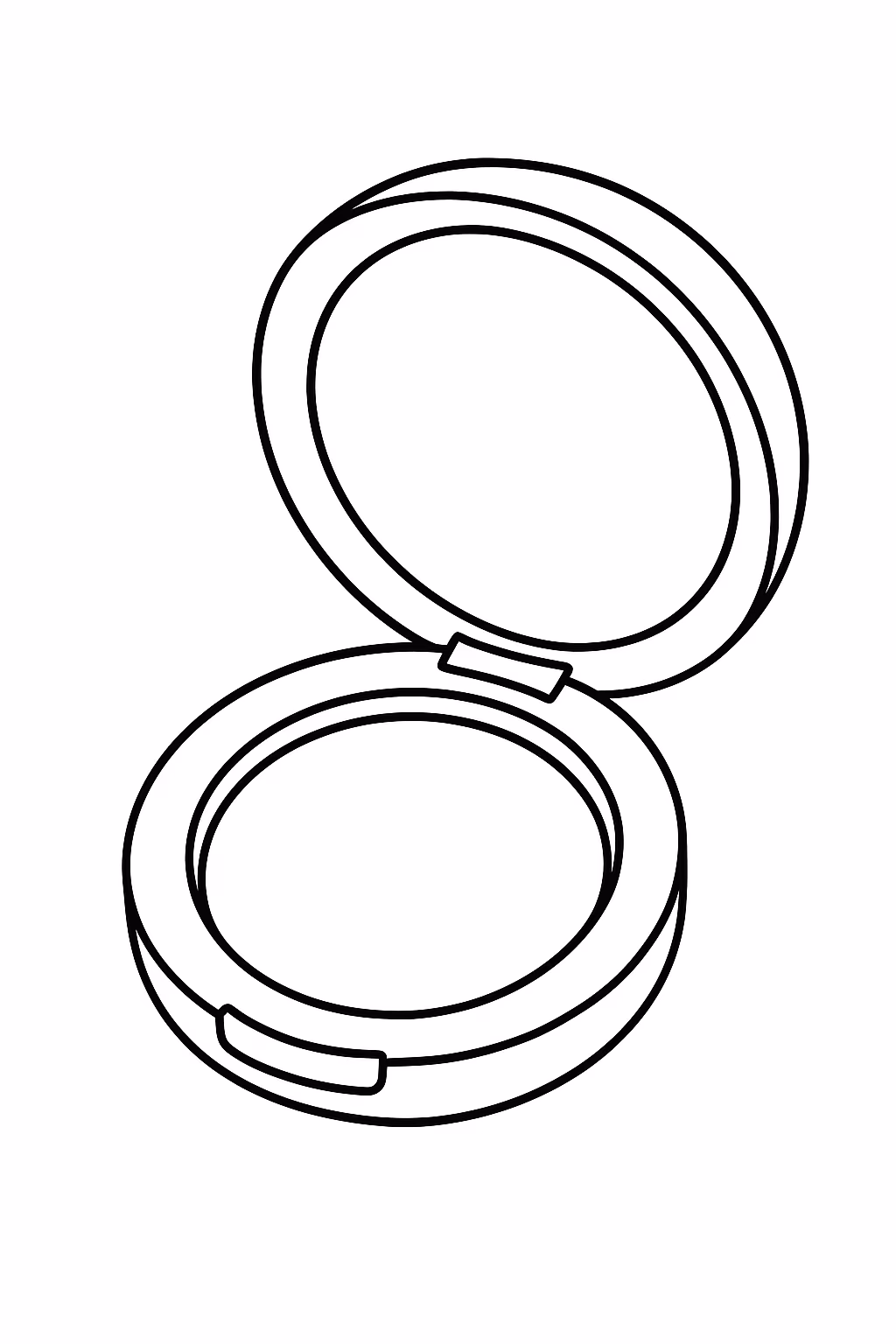 Maquiagem para colorir — desenho para imprimir