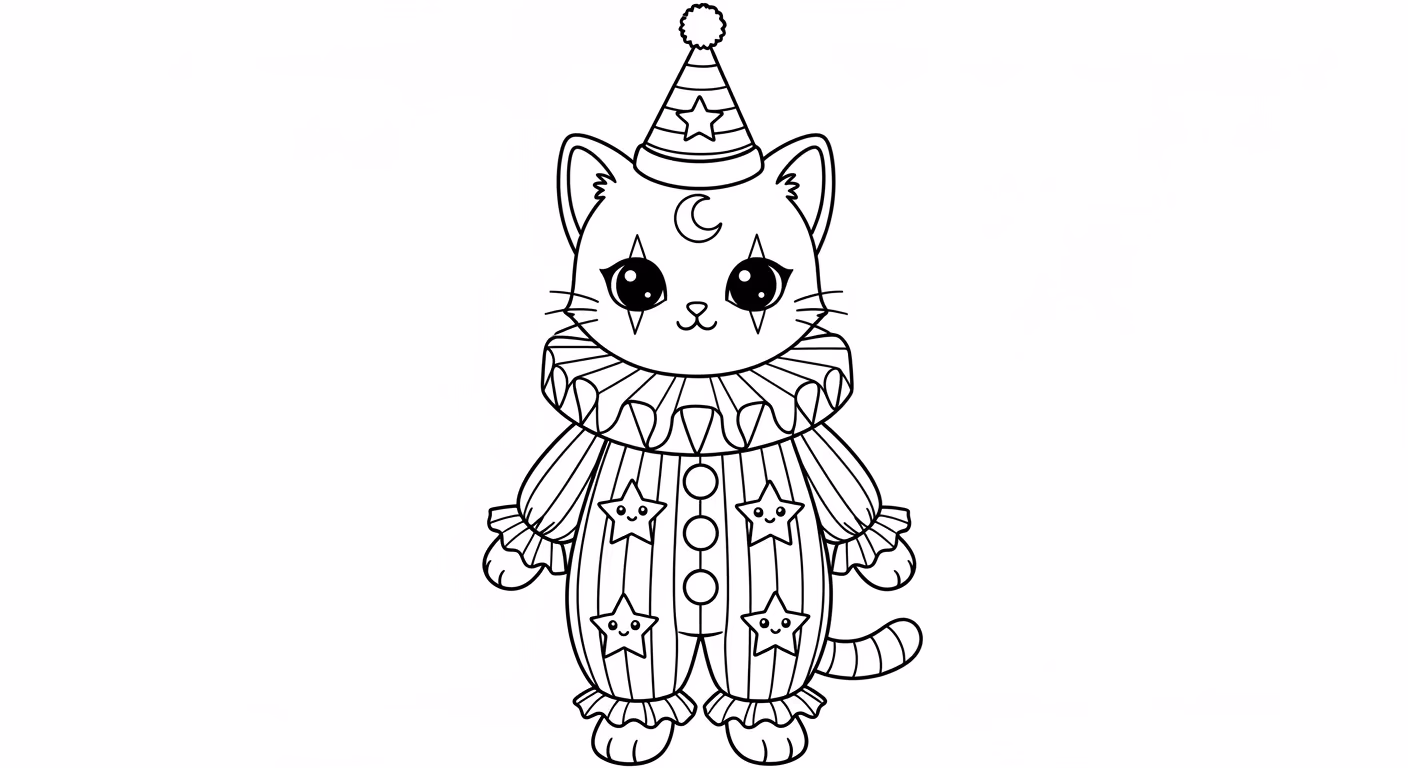 Palhaco para colorir — desenho para imprimir