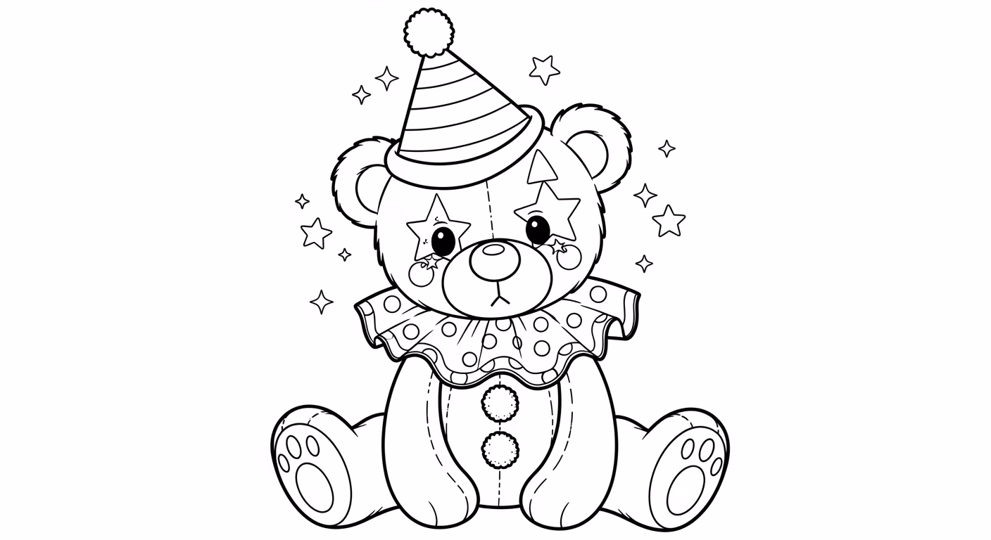 Palhaco para colorir — desenho para imprimir