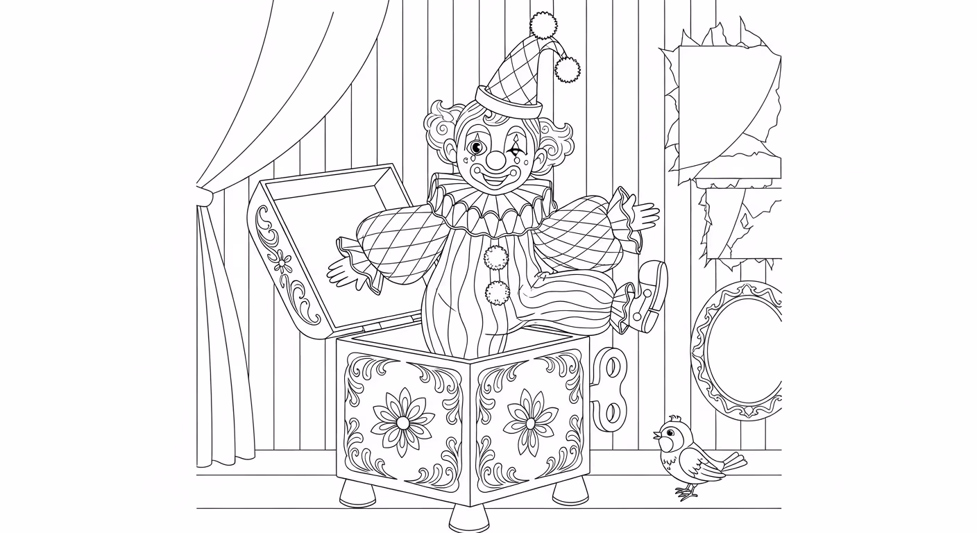 Palhaco para colorir — desenho para imprimir