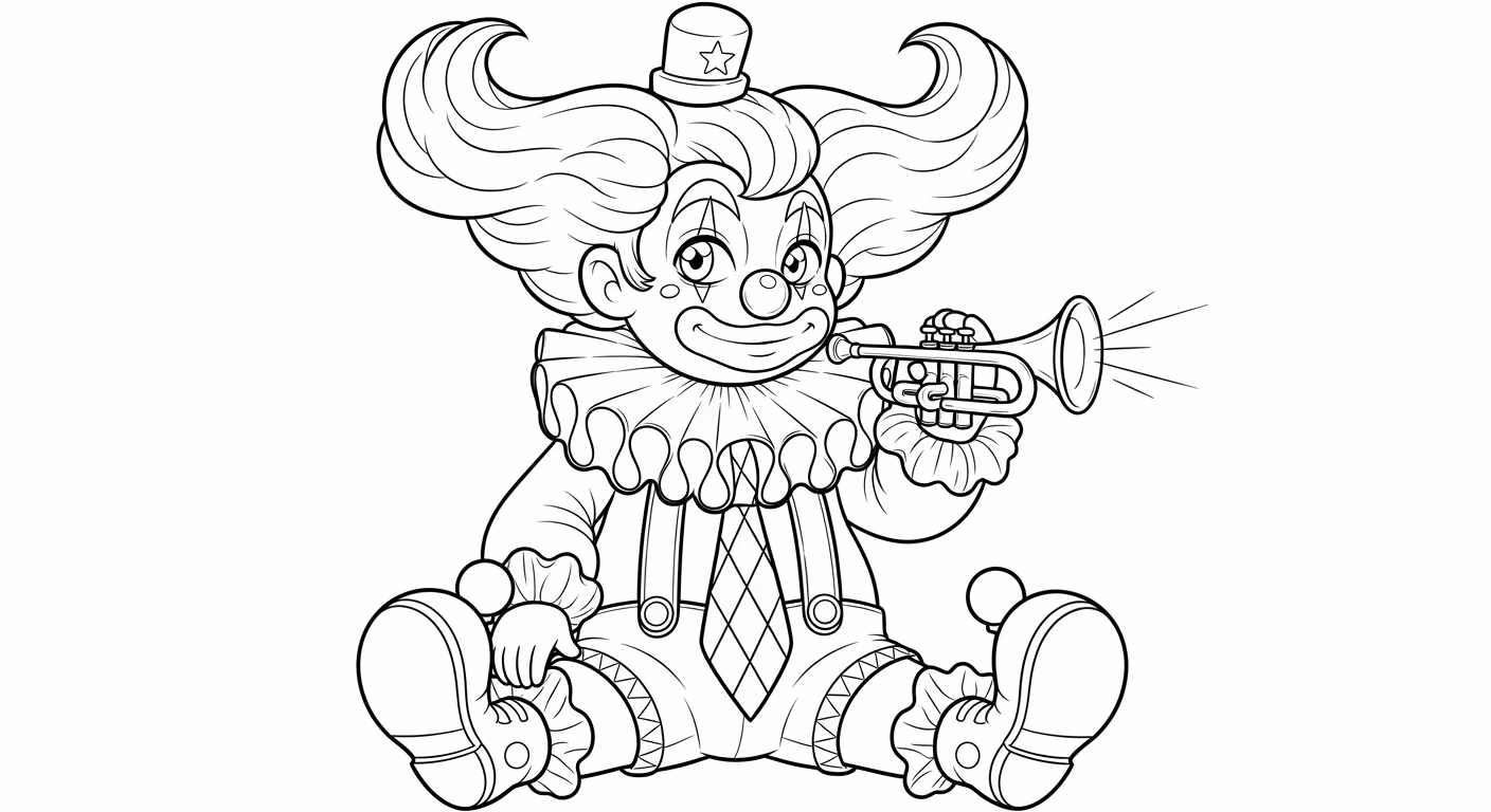 Palhaco para colorir — desenho para imprimir