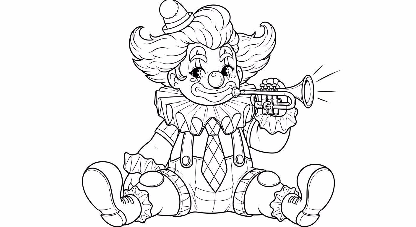 Palhaco para colorir — desenho para imprimir