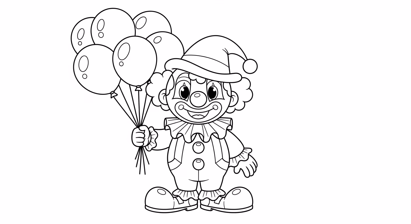 Palhaco para colorir — desenho para imprimir