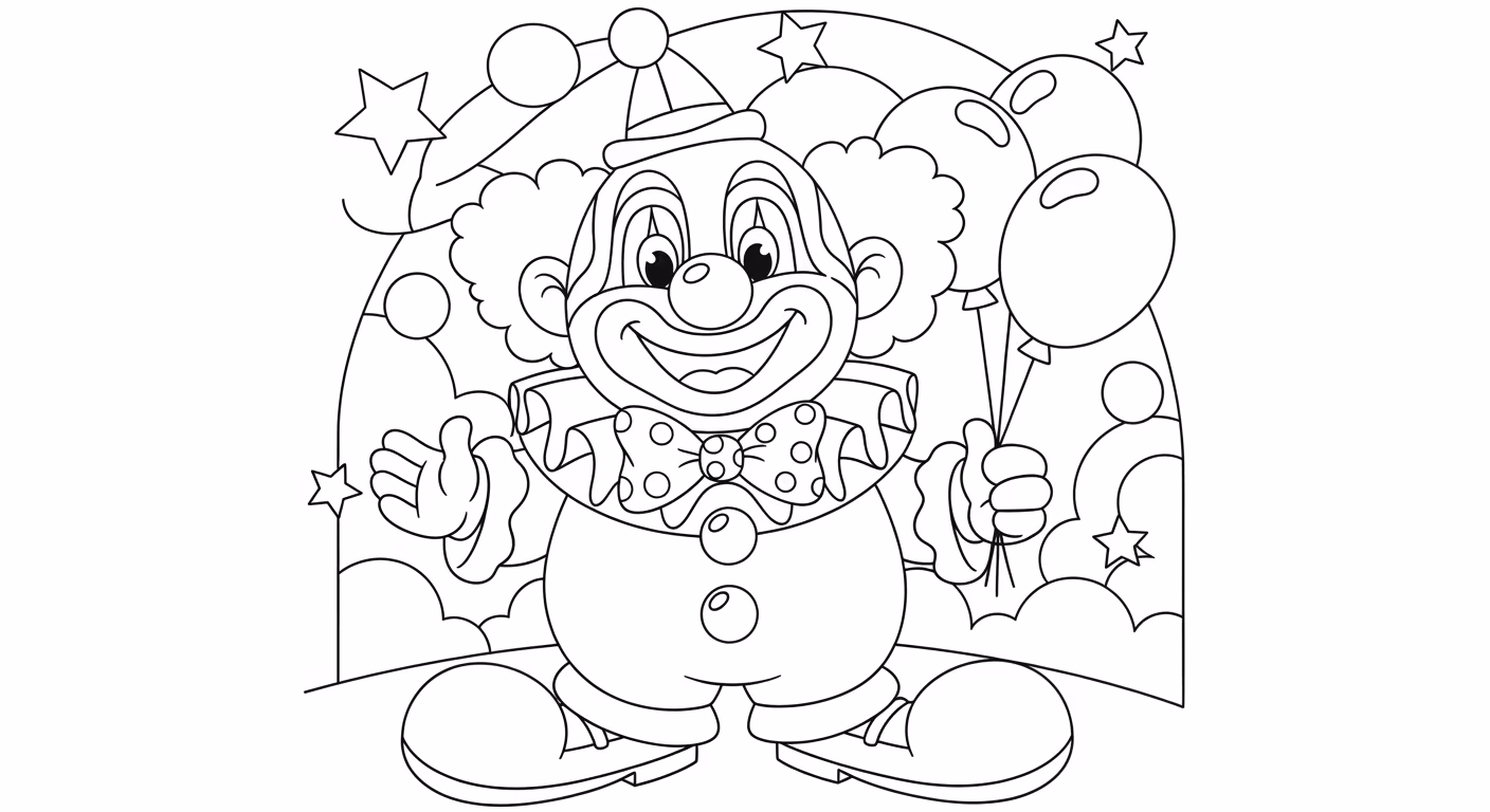 Palhaco para colorir — desenho para imprimir