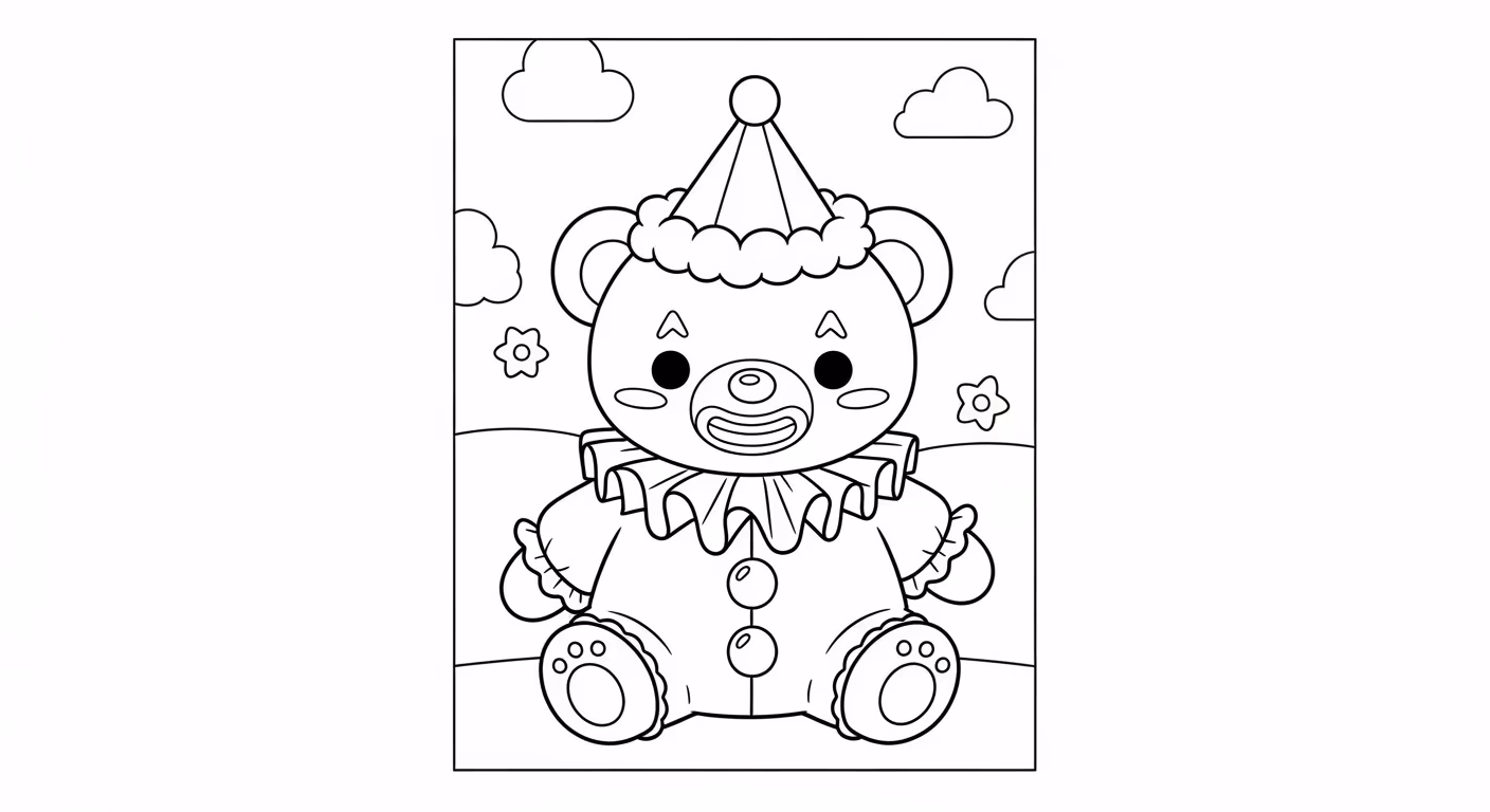 Palhaco para colorir — desenho para imprimir