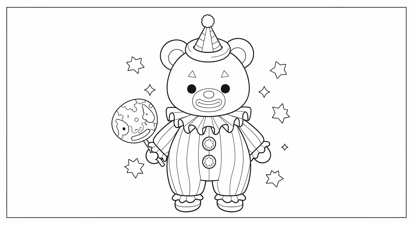 Palhaco para colorir — desenho para imprimir