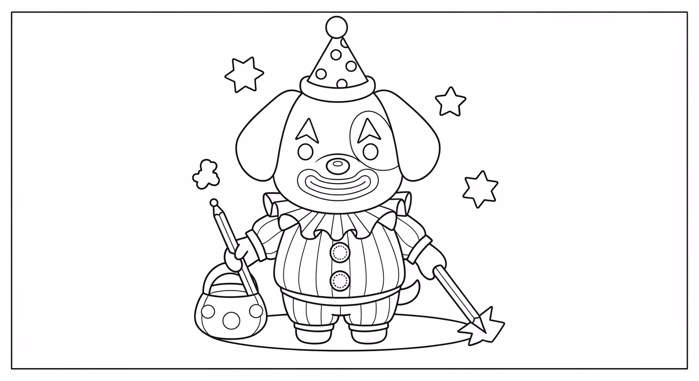 Palhaco para colorir — desenho para imprimir
