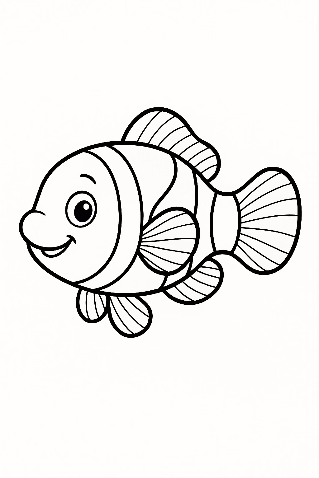 Peixe palhaco para colorir — desenho para imprimir
