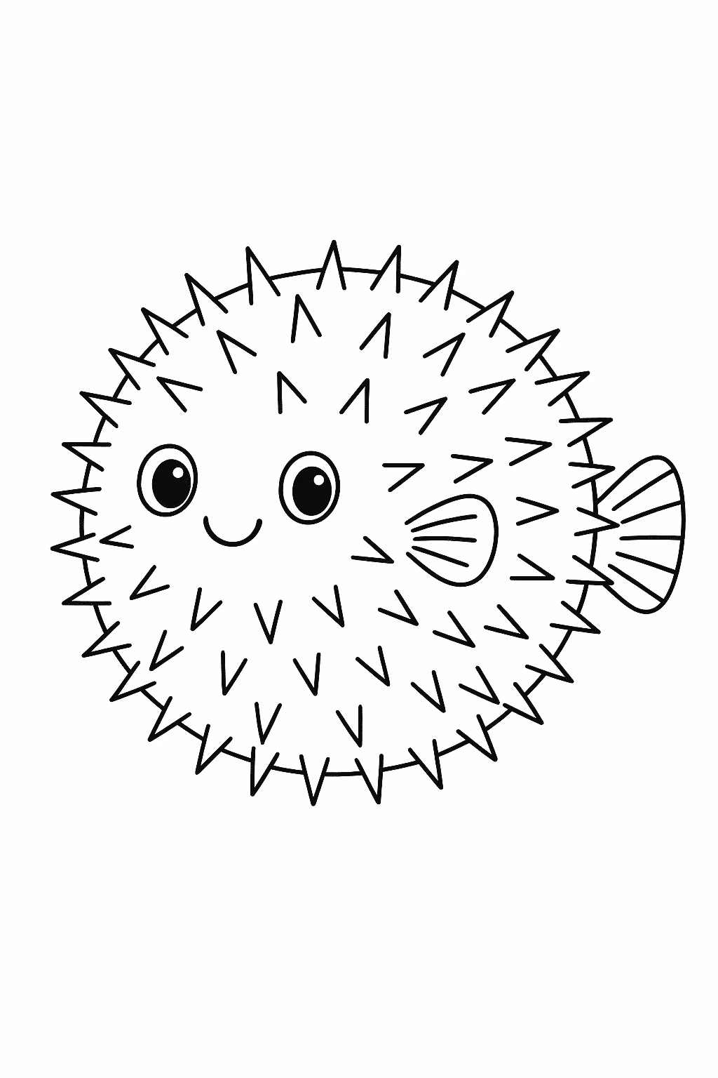 Peixe baiacu para colorir — desenho para imprimir