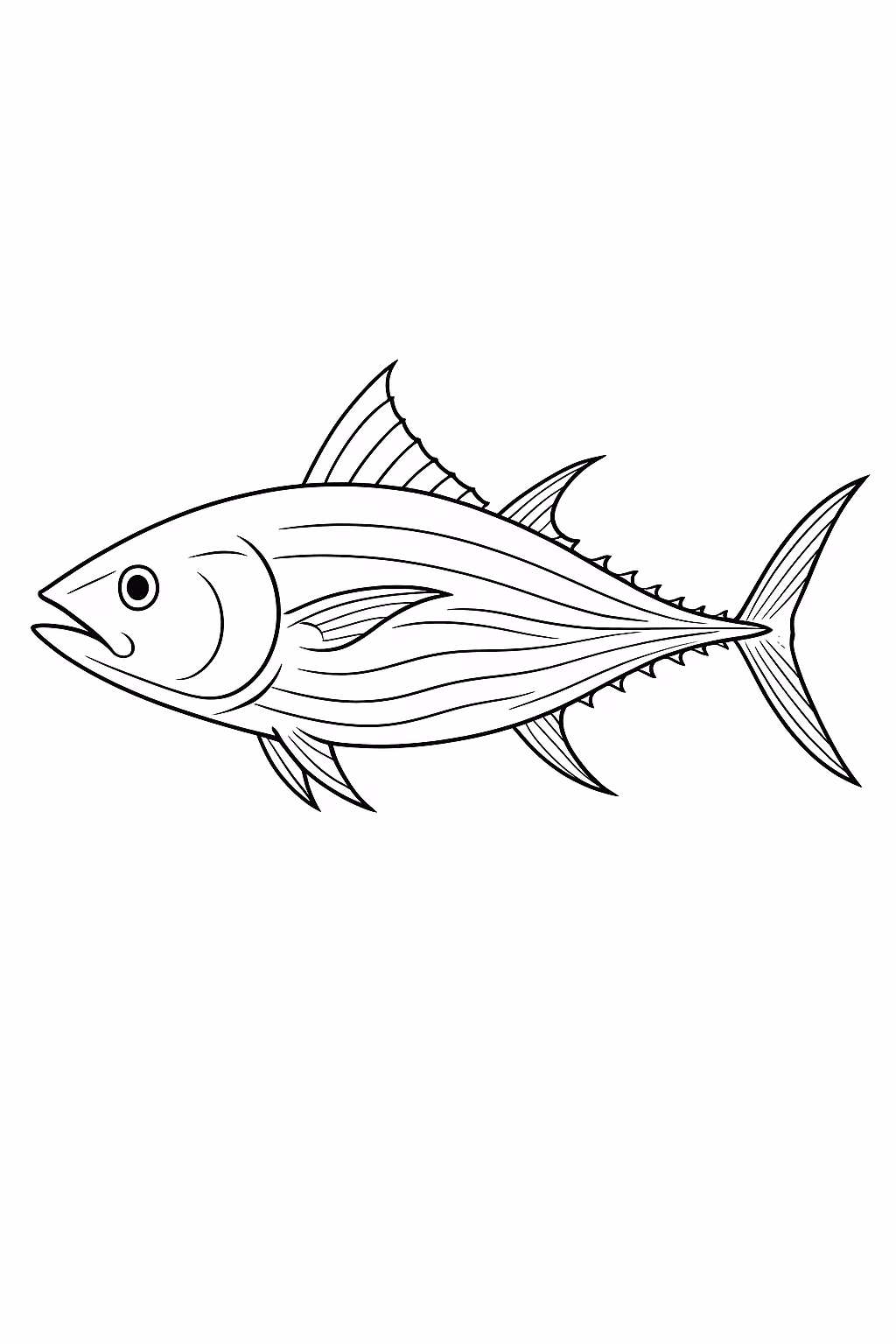 Peixe atum para colorir — desenho para imprimir