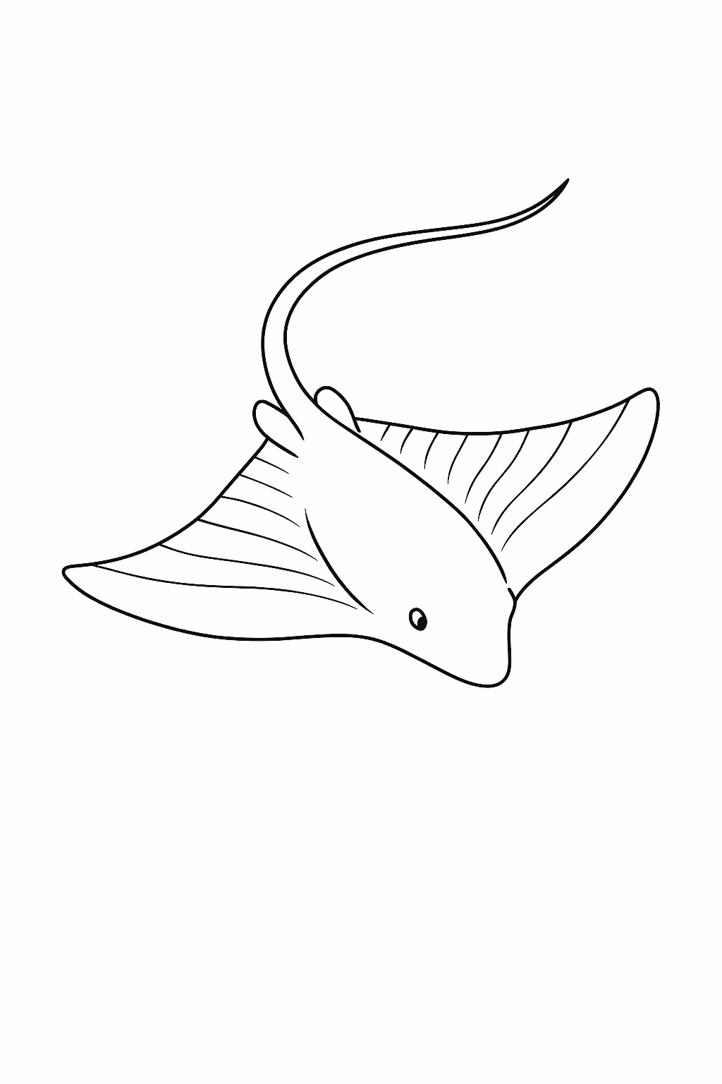 Peixe raia para colorir — desenho para imprimir