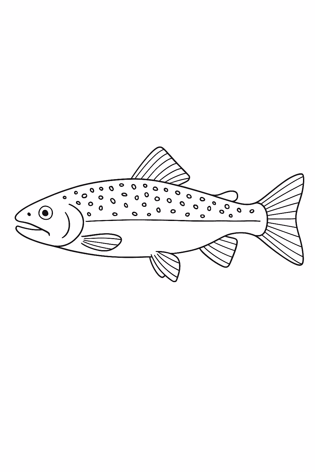 Peixe truta para colorir — desenho para imprimir