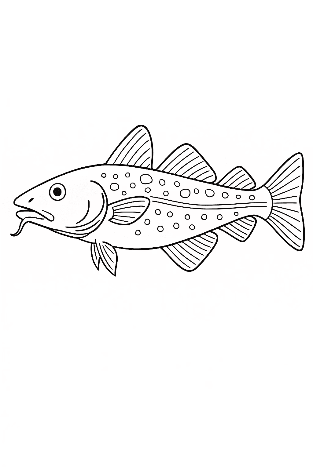 Peixe bacalhau para colorir — desenho para imprimir