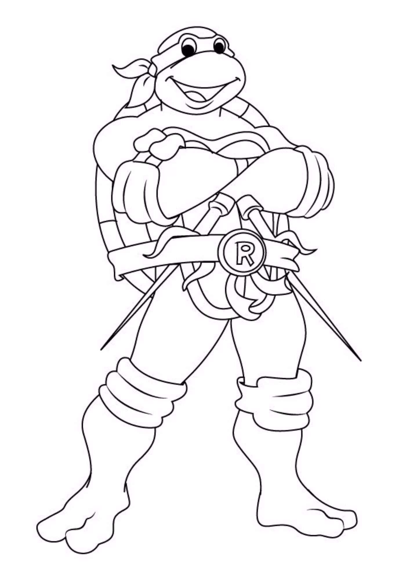 Tartarugas ninja e para colorir — desenho para imprimir