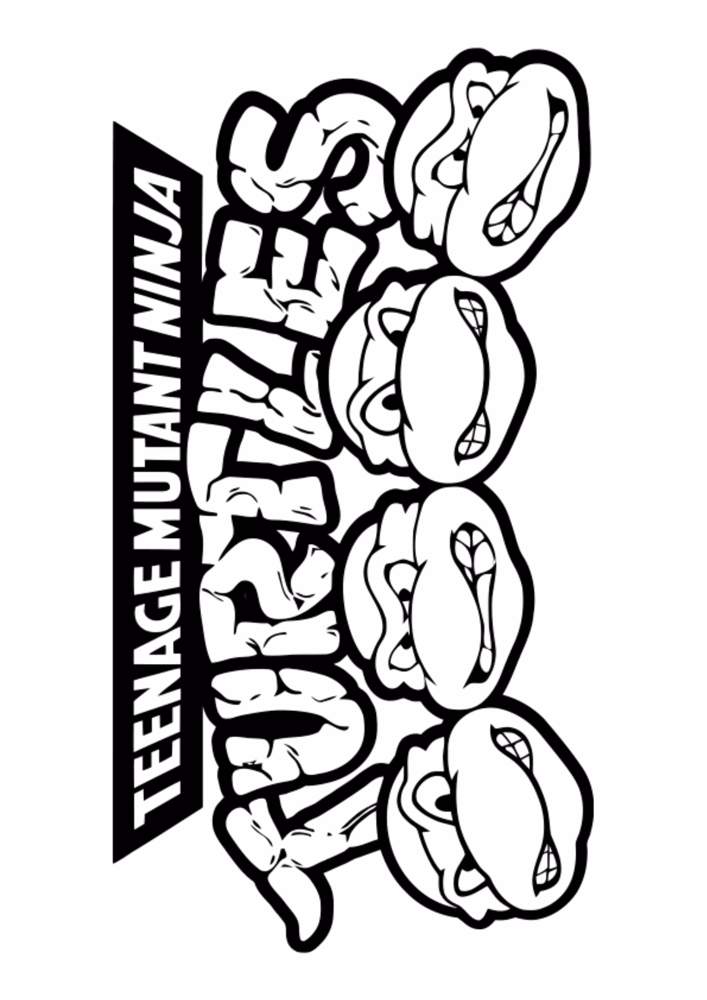 Tartarugas ninja e para colorir — desenho para imprimir