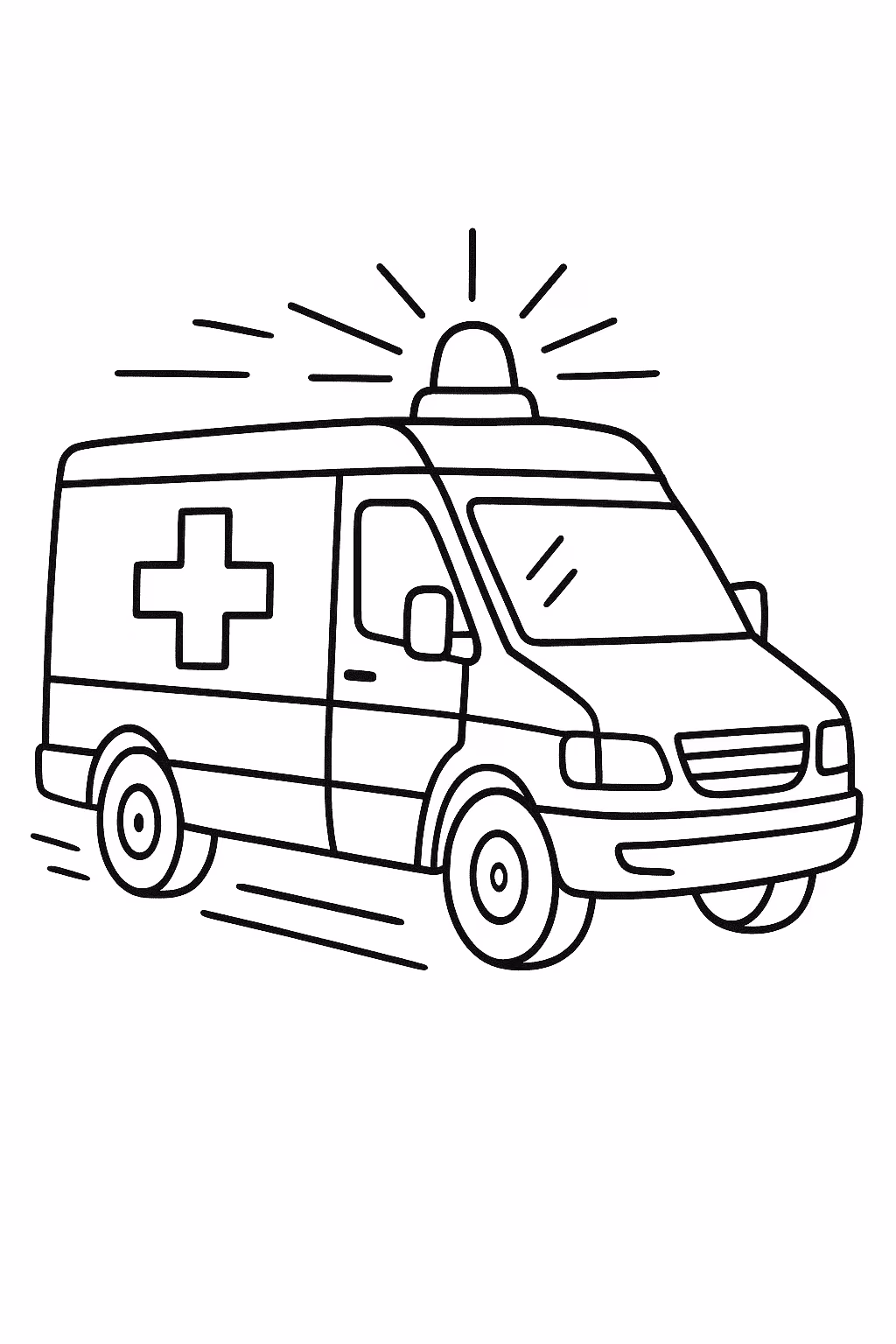 Ambulancia emergencia para colorir — desenho para imprimir
