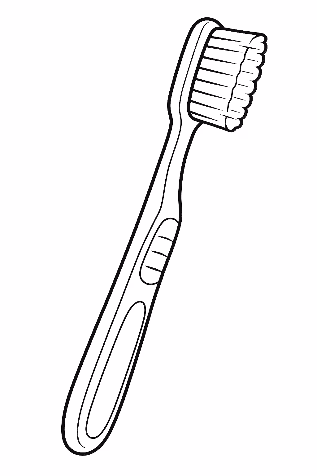 Dente escova para colorir — desenho para imprimir