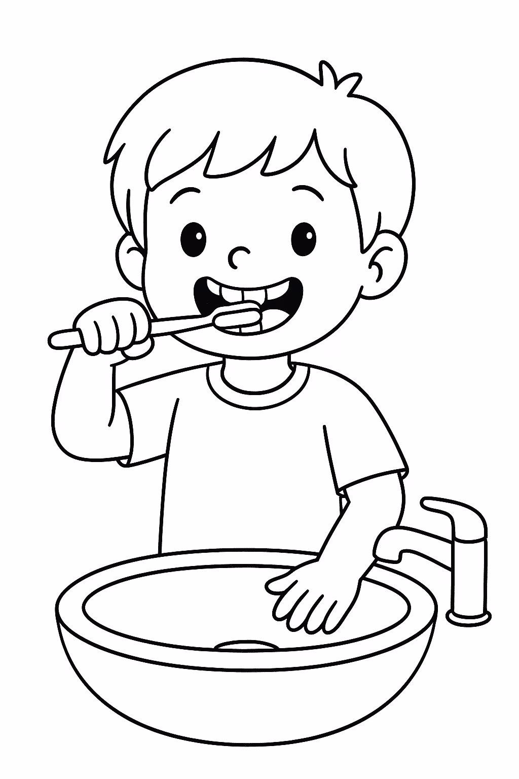 Dente crianca para colorir — desenho para imprimir