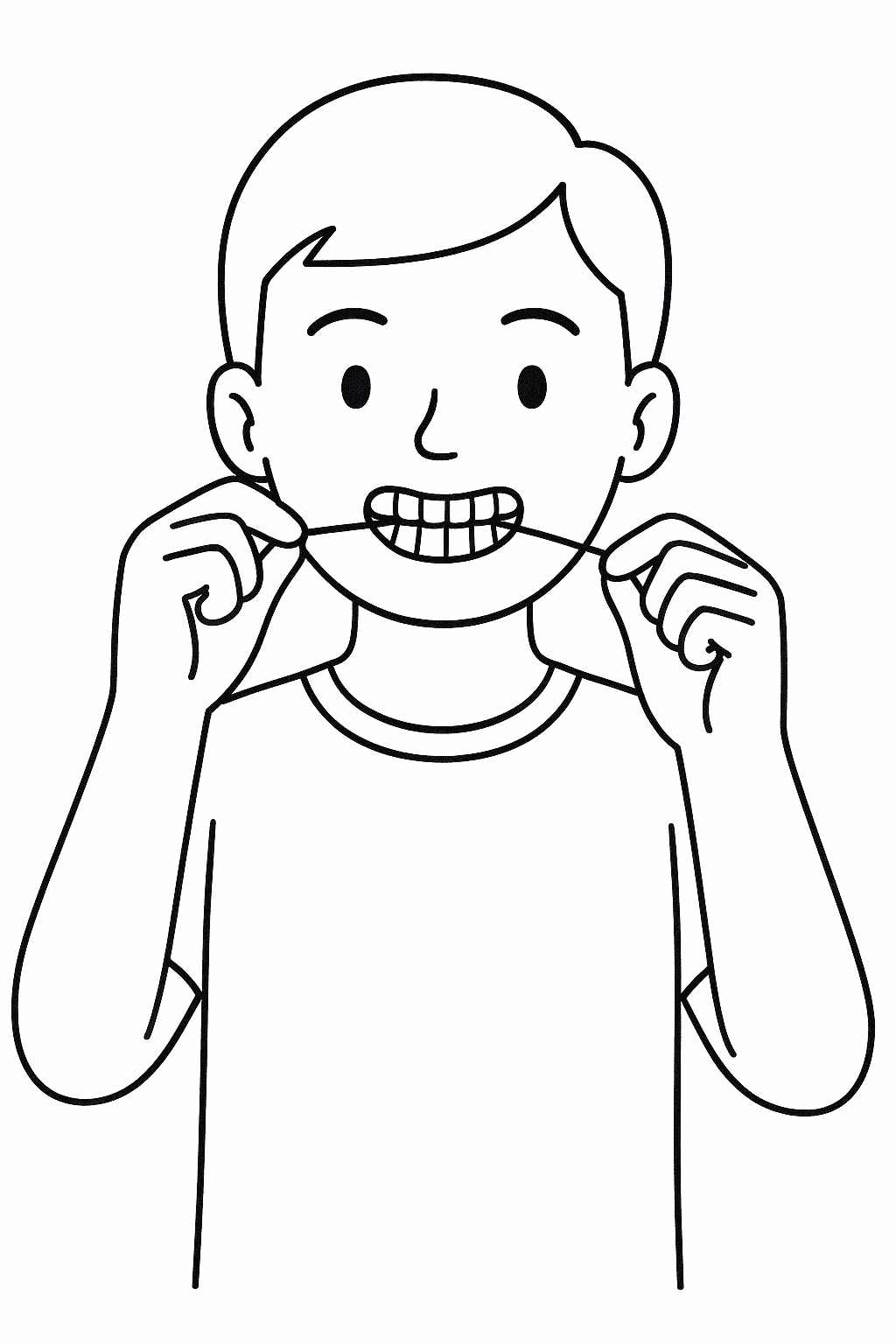 Dente adulto para colorir — desenho para imprimir