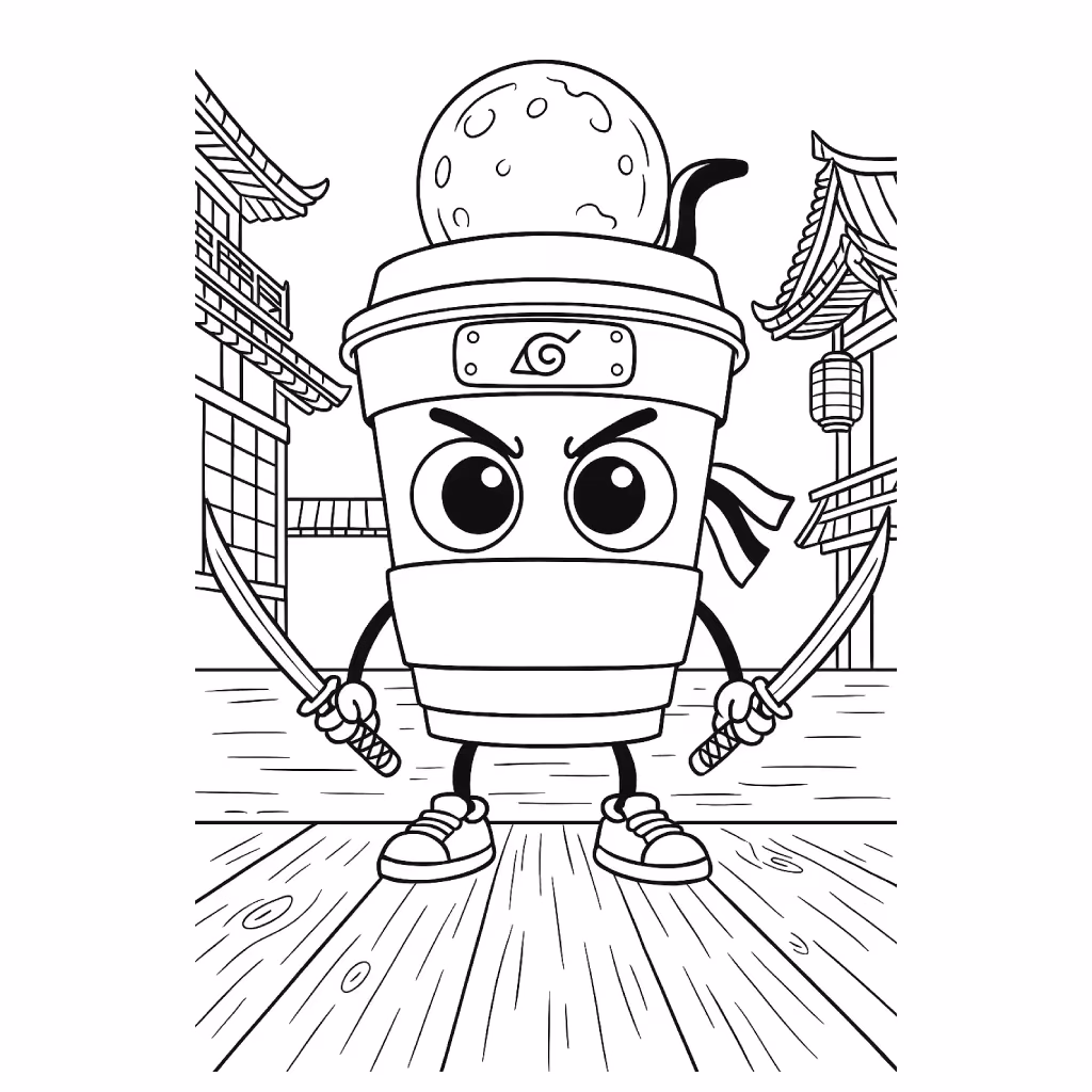 Brainrot para colorir — desenho para imprimir