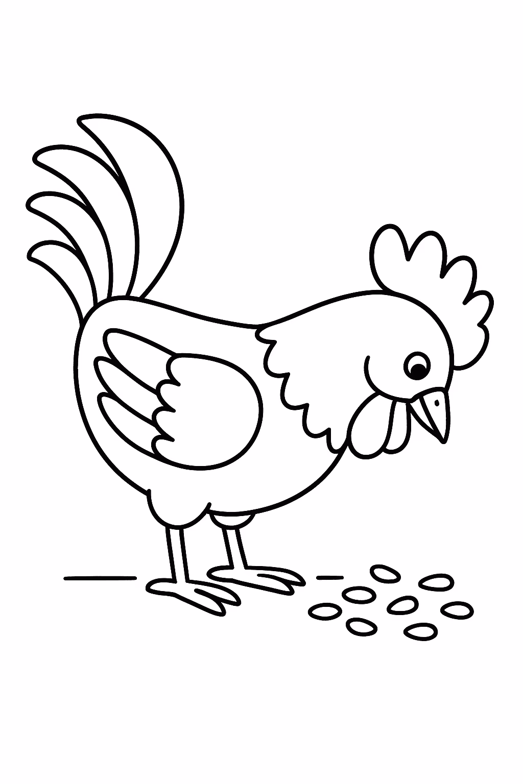 Galo milho para colorir — desenho para imprimir