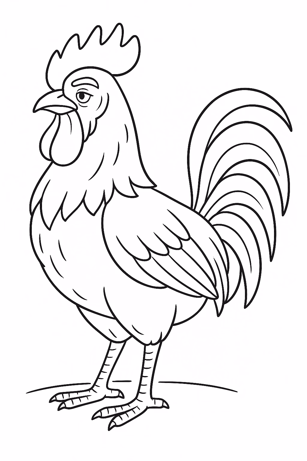 Galo velho para colorir — desenho para imprimir