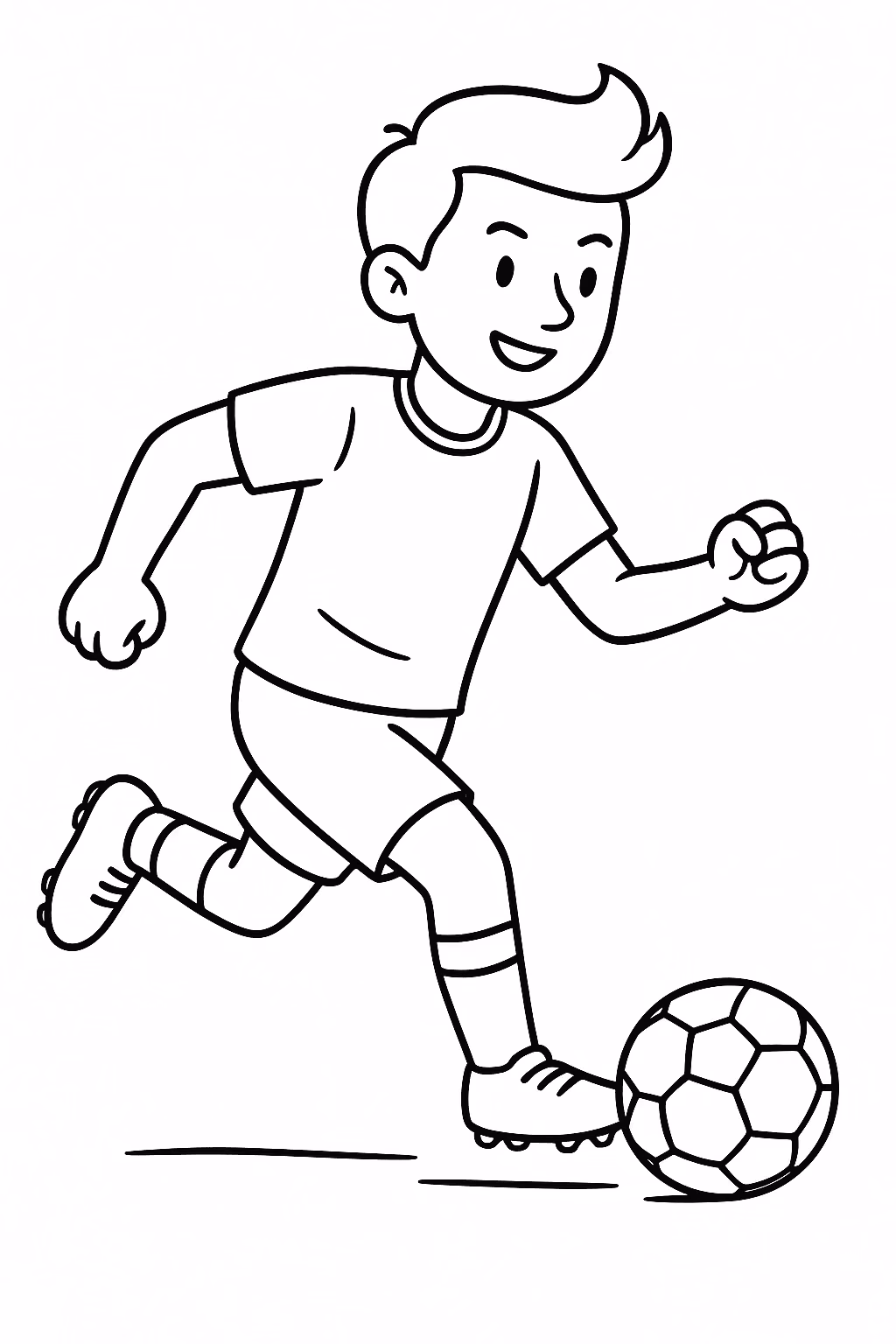 Jogador correndo para colorir — desenho para imprimir