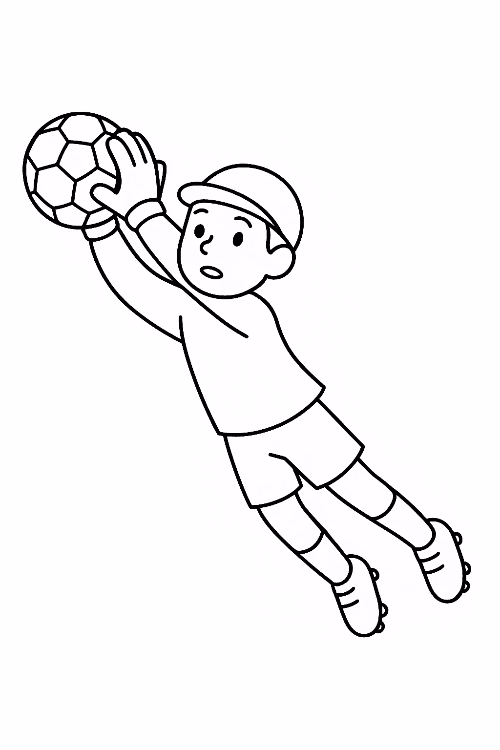 Jogador goleiro para colorir — desenho para imprimir