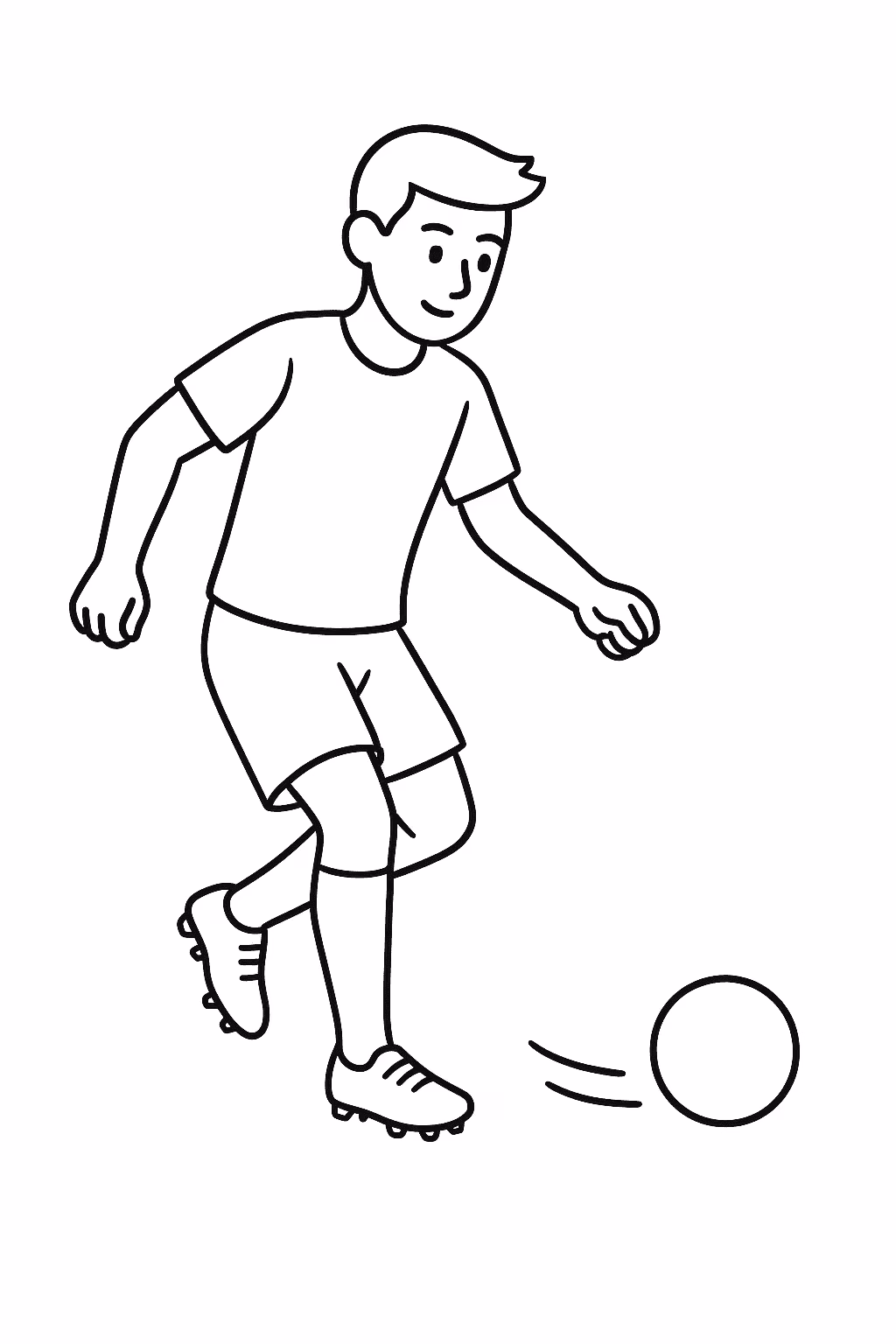Jogador passe para colorir — desenho para imprimir