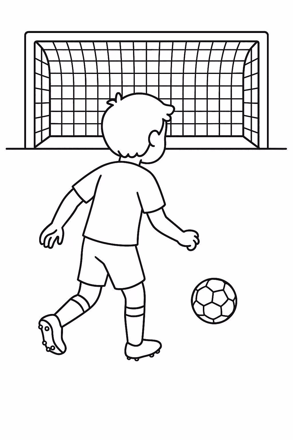 Jogador penalti para colorir — desenho para imprimir