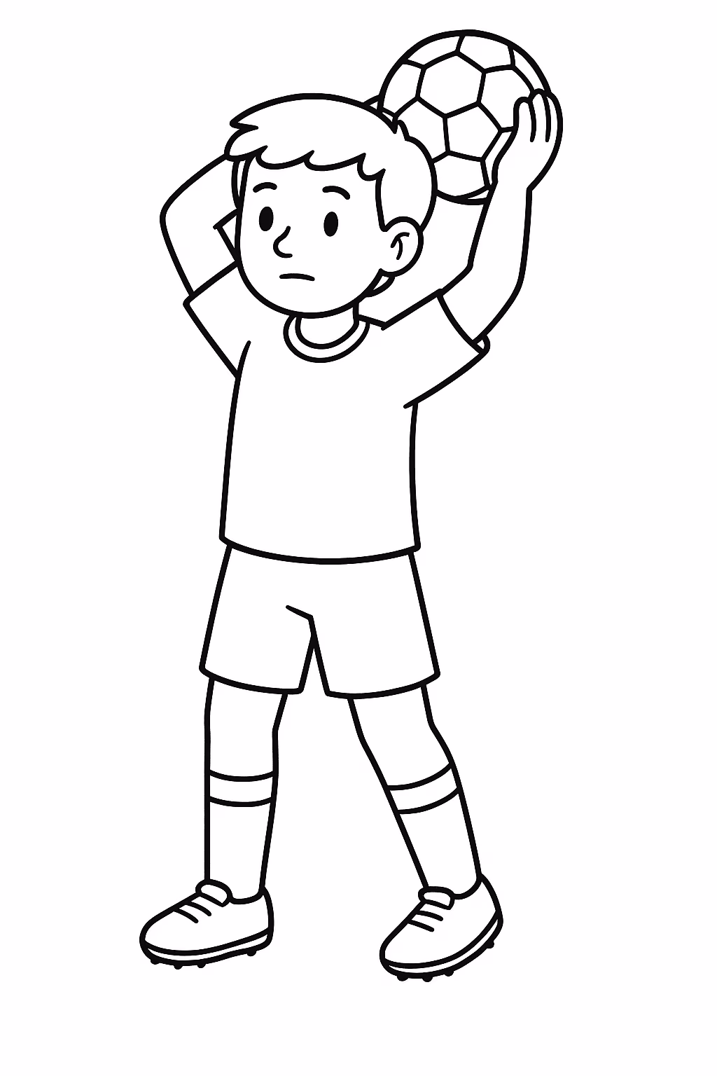 Jogador lateral para colorir — desenho para imprimir
