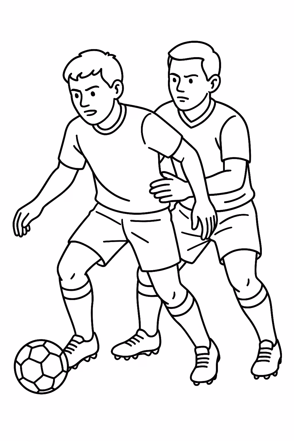 Jogador marcacao para colorir — desenho para imprimir